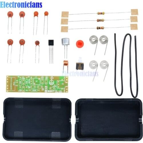 70-110MHz 1.5V FM Frequency Modulation Wireless Microphone Module DIY Kit Transmitter Board Parts Kits Electronic Suite + Shell