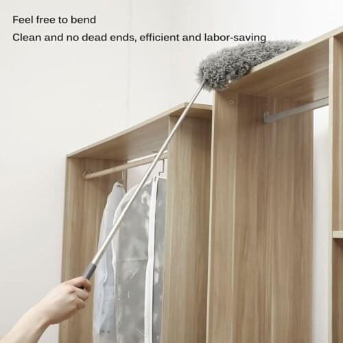 Adjustable Stretch Extend Microfiber Feather Duster Dusting Brush Household Cleaning Tool For Car Window Table Living Room