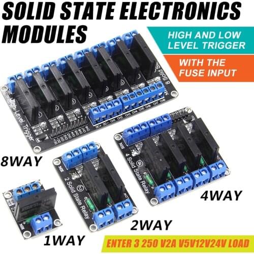 WAVGAT 5V Relay 1 2 4 8 Channel OMRON SSR High Low Level Solid State Relay Module 250V 2A For Arduino
