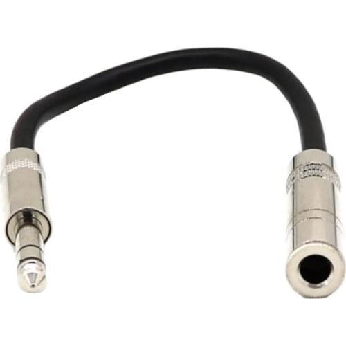 6.35mm Stereo Female to Male Cable 20cm Adapter Headphone Extension Cord
