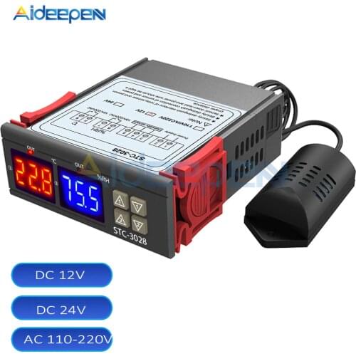 STC-3028 Intelligent Digital Display Temperature Humidity Controller Display Thermometer Hygrometer For Fridge Home Industry