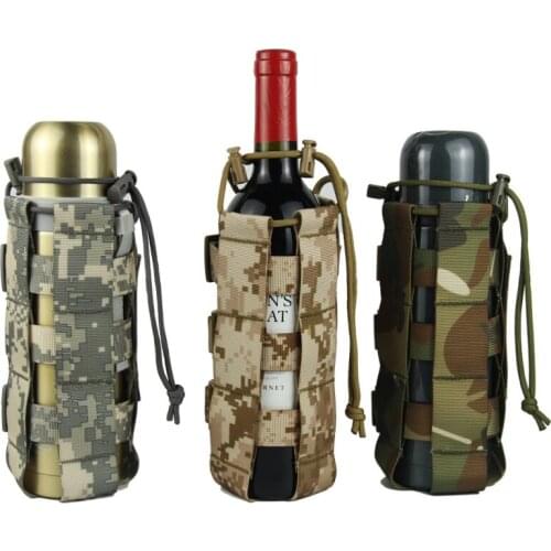 Military Molle System Kettle Bag Tactical Water Bottle Pouch Camping Hiking Travel Survival Kits Holder Maximum-2400ml