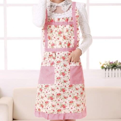 SINSNAN Peach Skin Double Fabric Women Kitchen Apron For Baking Accessories Chef Waiter Cook Apron Waitress Dresses Shop Apron