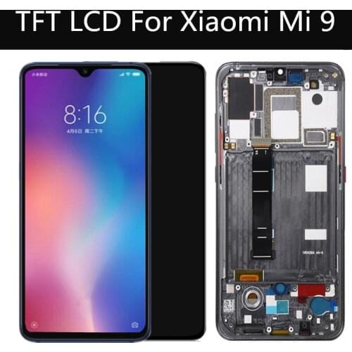 TFT LCD With frame For Xiaomi 9 MI 9 LCD Display Touch Screen Digitizer Assembly Replacement FOR Xiaomi Mi9 LCD Display