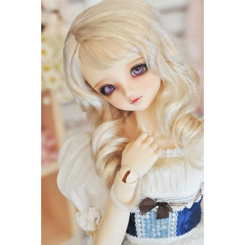 New Hot 8-9inch pure Imitation Ma Haimao Gold Wig For 1/3 SD AA BJD Wig
