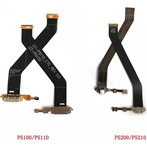 10pcs For Samsung Galaxy Tab 2 P5100 P5110 Tab 3 P5210 P5200 USB Charging Dock Port Connector Board Microphone Flex Cable