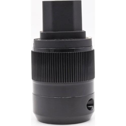 2Pieces Brass Rhodium Plated IEC Plug Connector for Audio Power Cord