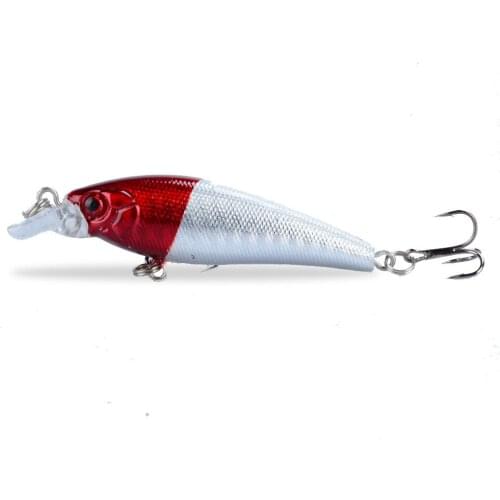 2pcs Minnow Fishing Lures Bass Crankbait Hooks Tackle Crank Baits 7.5cm/6.5g pesca hot sale