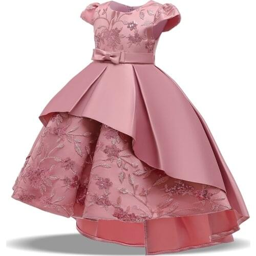 2021 New Design Summer Dress Baby Girl Flower Kids Dresses For Girls Children Clothing Ball Gown Party Princess Dress 2-8 Year