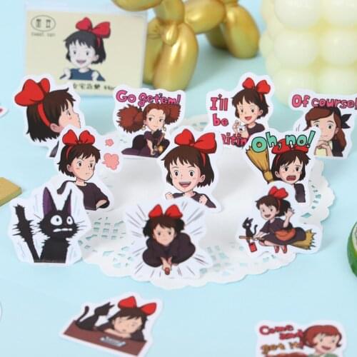 44Pcs/box Anime Girl Stationery Sticker Scrapbooking Seal Kawaii DIY Diary Journal Decorative Adhesive Paper Label Supplies