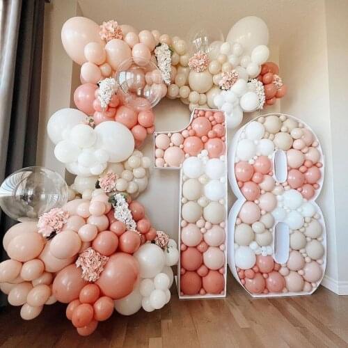 18Inch Dusty Pink Balloons Pastel Balloons Green Blush Coffee Globos Baby Shower Balloon Birthday Ballons Wedding Party Decor