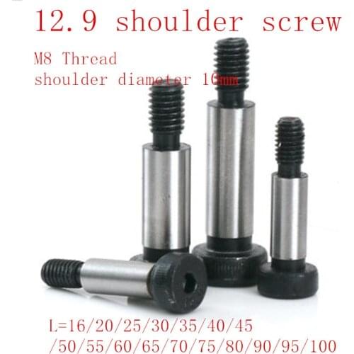 5pcs M8 shoulder 10mm 12.9 Grade Alloy Steel Hexagon Socket Head Bearings Shoulder Screw Bolt length 10mm-100mm