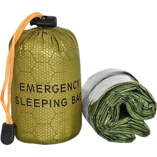 Emergency Sleeping Bag Outdoor Survival PE Aluminum Sleeping Bag Lightweight Survival Blanket Bags Survival Blanket Storage Bag