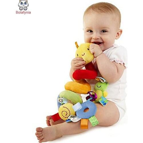 Baby Rattles & Mobiles Infant baby bed music around bell baby bedside bell rattles bed soft toys children toys