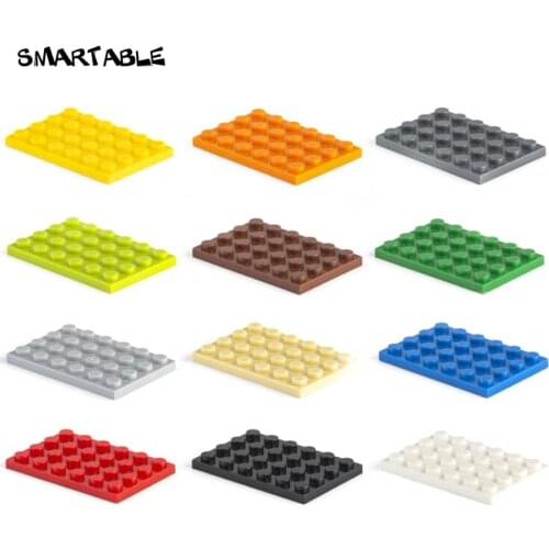 Smartable Plate 4X6 Building Blocks Parts DIY Creative Toys For Kids Compatible Major Brand 3032 Educational MOC Toy 30pcs/lot