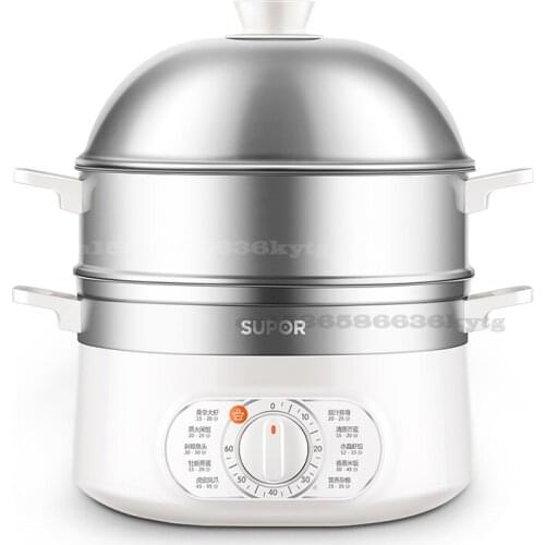 Electric Steamer Household Multi-functional Stainless Steel Three Floor Electric Steamer Automatic Power-off Electric Hot Pot