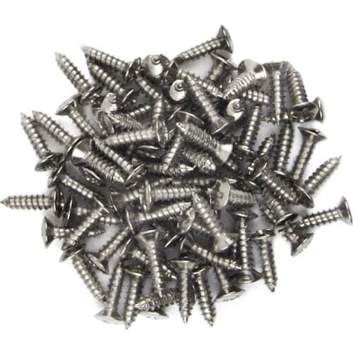 FLEOR 50PCS Pickguard Mounting Screws Guitar Pickguard Screws 3x12mm for Guitar Bass