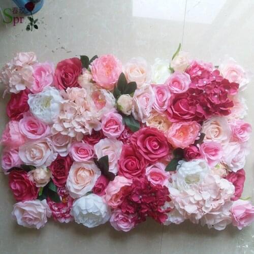SPR higher quality rose flower wall wedding occasion backdrop artificial flower table runner and centerpiece decorativ floral