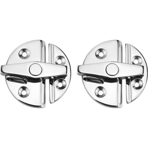 2PCS Marine Stainless Steel 316 Boat Door Cabinet Hatch Round Turn Button Twist Catch Latch Marine Hardware Accessories