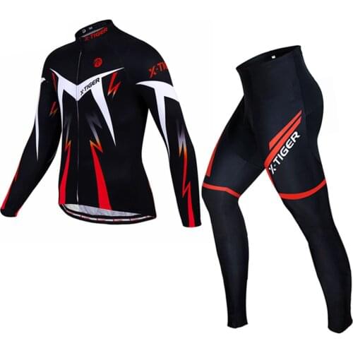 Cycling Jersey Set with Long Sleeves Breathable Quick-Dry MTB Road Bike Clothing Set Support Dropping CSV VIP