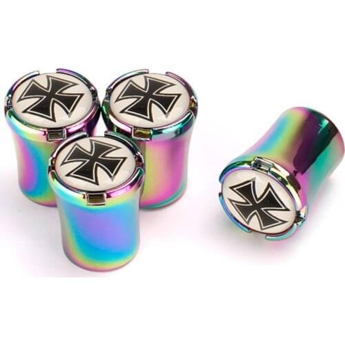 4pcs New Top Grade Cross Styling Car Tire Valve Stem Caps Tyre Air Dust Caps Truck Bicycle Wheel Auto Valve Cap Car Accessories