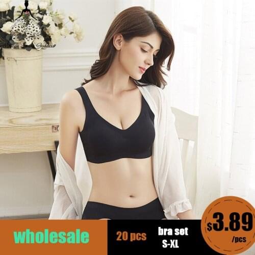 20 Pcslot Seamless Bra Set Push Up Bras For Women Breathable Underwear Women Lingerie Bra And Panty Set S M L XL Size Bra Suit