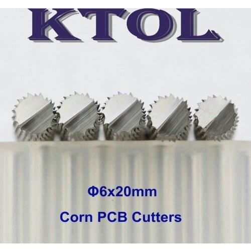 6*20mm CNC Corn PCB Cutter End Mill on Print Circuit Board Fiber Hard Wood, Super-Durable Carbide Milling Cutter CNC bit