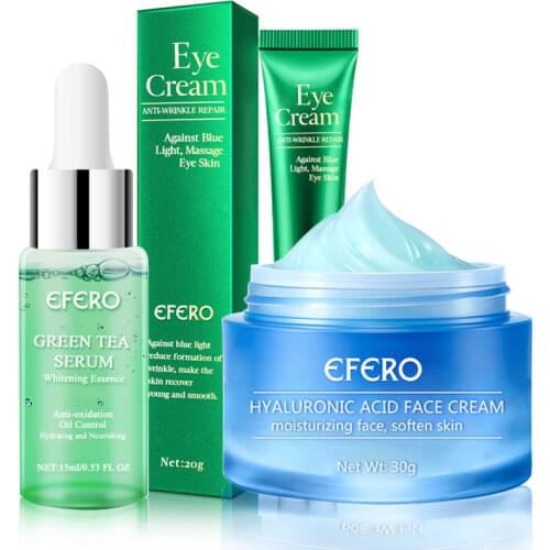 Hyaluronic Acid Face Cream Anti Dark Circles Eye Cream Eye Massager Moisturizer Whitening Cream with Snail Essence Freckle Cream