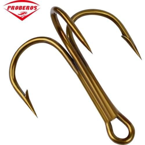 100pcs/pack Super Sharp Barbed Hook Treble Fishing Hooks 2/4/6/8/10/12/14# High Carbon Steel Tackle Fishhooks
