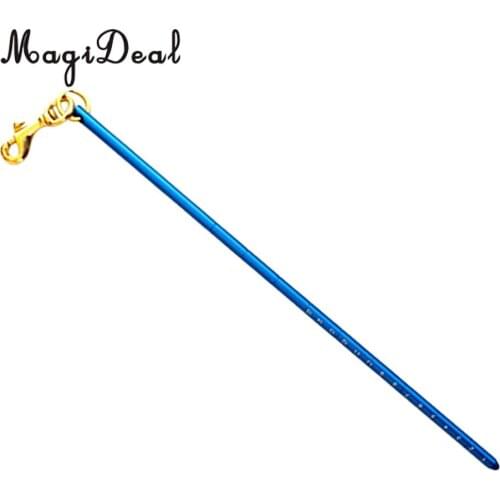 MagiDeal Aluminum Alloy 13.4'' 340mm Scuba Diving Dive Lobster Stick Pointer/Tank Banger With Attachment Clip (Brass Bolt Snap)