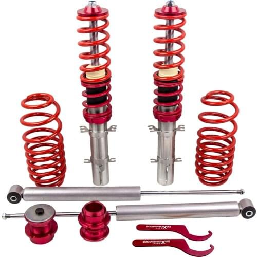 COILOVER SUSPENSION Shock Absrober Strut KIT For VW GOLF MK4 GTI ALL COILOVERS Lowering Kit Shocks Red