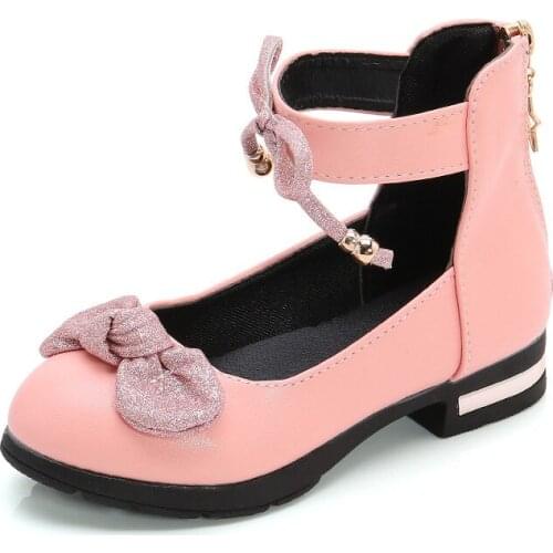 New Kids Leather Shoes Girls Wedding Party Dress Shoes Children Flower Fashion Mary Jane Princess Shoes Girls Casual Dance Shoe