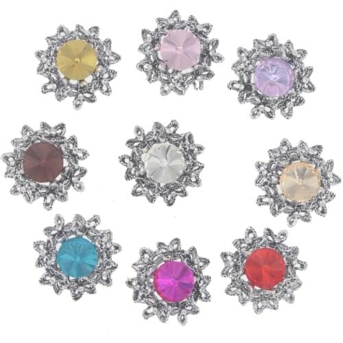 New Fashion Flat Bottom Diamond Used For Scrapbooking Craft Album Souvenir Technology Home Decoration 10pcs / Lot 23MM
