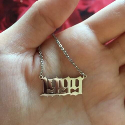 Jewelry Special Date Year Number Necklace for Women 1994 1995 1996 1997 1998 1999 from 1980 to 2021 Collares