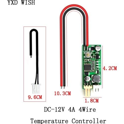 DC 12V PWM Temperature Speed Controller Board Fan Speed governor 4 Wire PWM Speed Controller Switch Module For PC Fan Alarm