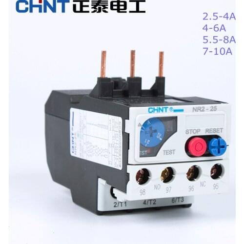 CHINT Thermal Overload Relay Temperature Overload Protector Current Relay NR2-25/Z 2.5-4A 4-6A 5.5-8A 7-10A