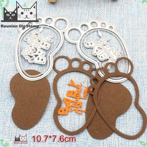 Reunion 2020 New Arrival Baby Foot Metal Steel Cutting Dies Stencil Book Photo Album Card Embossing Die Metal Craft Scrapbooking