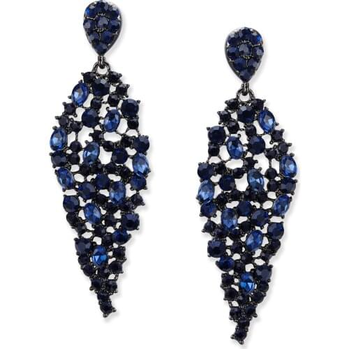 Earrings Women Rhombus Teardrop Dangle Tassel Pendientes Mujer Party Jewelry Bridal Wedding Accessories Fashion Bridesmaid