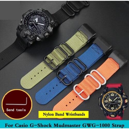 Replace Watch Band For Casi G-Shock Mudmaster GWG1000-1A GWG1000GB-1APR Strap Gshock GWG1000-1A Nylon Band Wristbands Belt