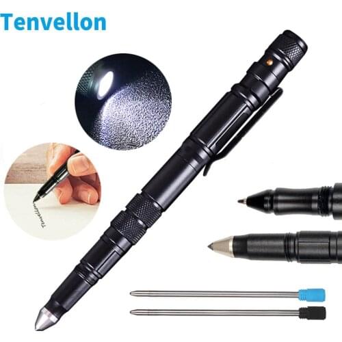 Military Survival Tactical Pen Self Defense Supplies Flashlight Writing Tool EDC defensa personal Cut Camping Survival