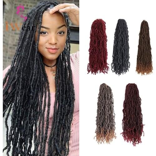 Hair Nu Locs Soft Crochet Wigs Natural Curly Dreadlocks 21 Strands Extensions Faux Locs Crochet Pre Loop Crochet Braiding