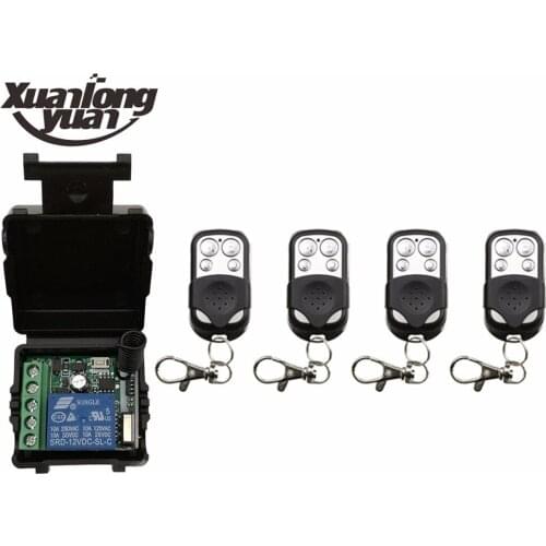 Xuanlongyuan DC12V 1CH mini wireless remote control switch system receiver+transmitter Garage Door/ window /lamp/shutters