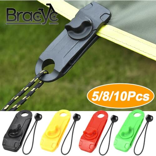 5/8/10PCS Tent Canopy Clip Outdoor Wind Rope Reusable Clamps Awning Tarpaulin Buckle Camping Mountaineering Shelters Accessories