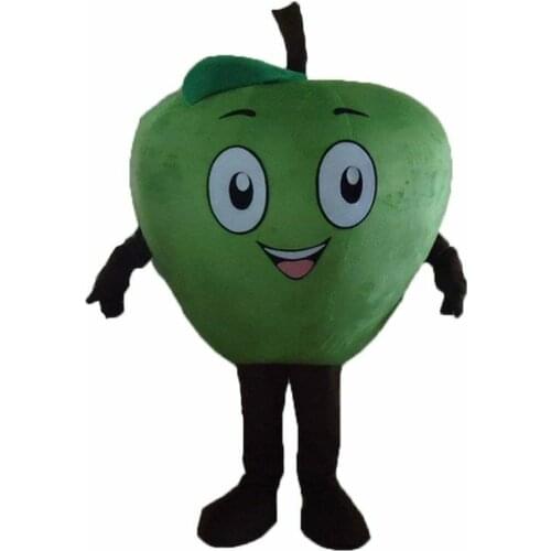 Green Red Apple Mascot Costume Cartoon Character Costume Adults Cosplay Fancy Dress Shop Supermarket Advertising Outfit