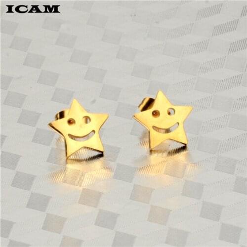 ICAM Tiny Star Stainless Steel Stud Earrings For Women Everyday Teen Mothersday Celestial Birthday Gift Jewelry Earrring