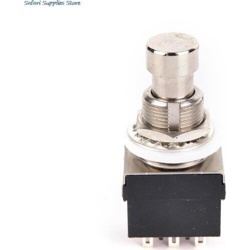 1PC/lot 3PDT 9pin Push Button Foot Switch FR DIY Guitar Effect Pedal Stomp True Bypass Guitar Part Accessories