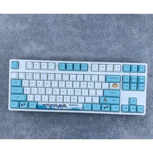 110keys Japanese Anime Totoro Design Sublimation PBT Keycaps For Cherry Switch Mechanical Gaming Keyboard Cherry Profile Keycaps