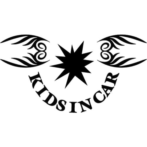 18CM * 9.5 CM Creative Fashion Anime Auto Sticker Pvc Children Car Interesting Personality Logo Decal Black/silver