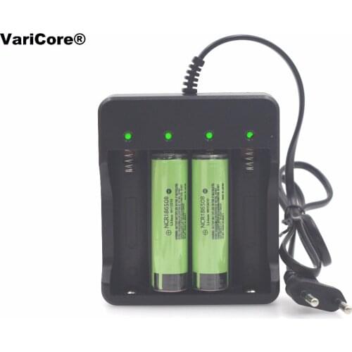 2 pcs.New Original 18650 Battery 3.7 NCR18650B 3400mAh Protection From Lithium Battery board(with PCB) + 1*18650 Battery charger