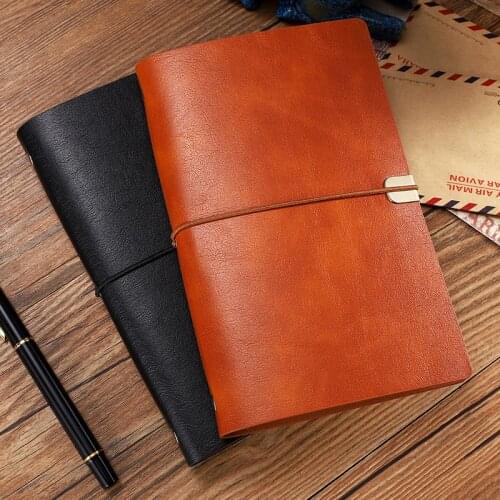RuiZe A6 A5 leather diary notebook journal book 2021 soft cover spiral notebook planner 6 ring binder office business note book